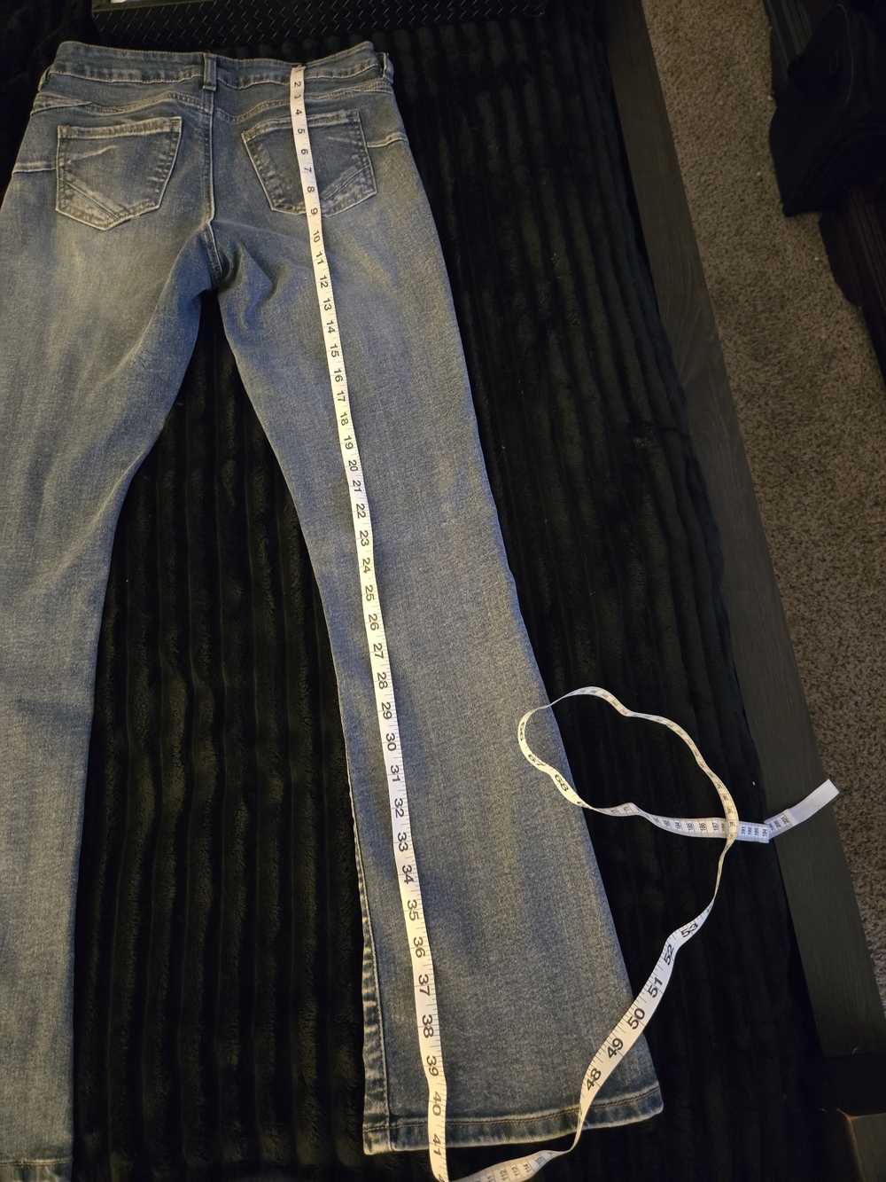 RISE Low Rise Flared Bell Bottom Denim Jeans Medium Wash Juniors Size 7 NWOT - Picture 10 of 11